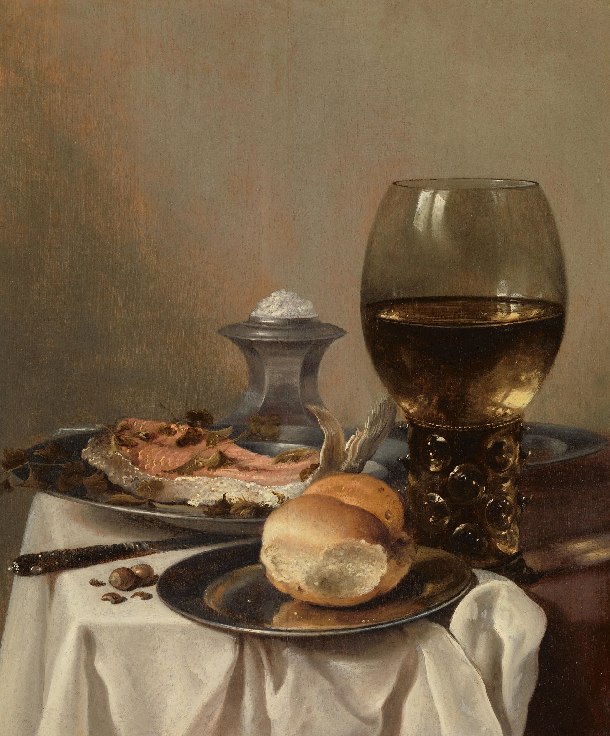 Still Life with a Salt – Pieter Claesz (signed by artist) Vintage Still Life Art Print | Wall Art Poster