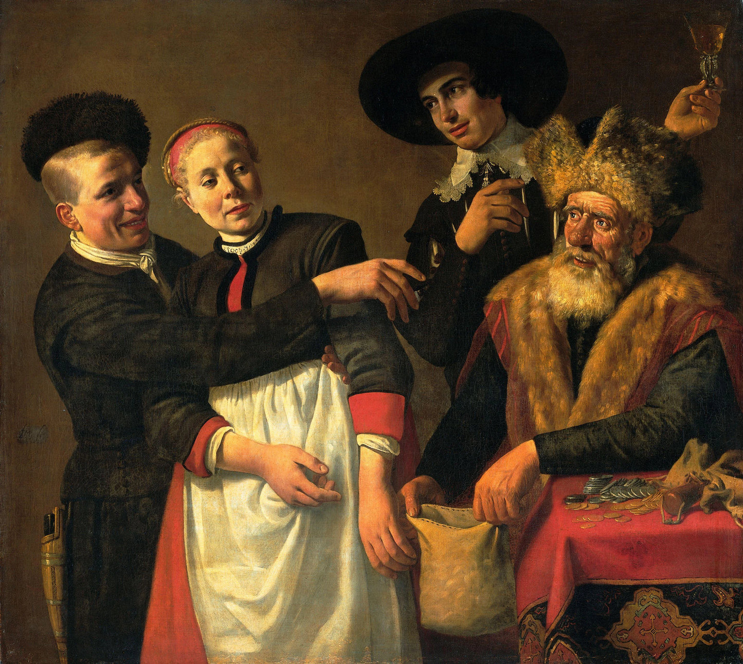 Mooy-Aal and her Suitors – Claes Moeyaert Vintage Art Print | Wall Art Poster