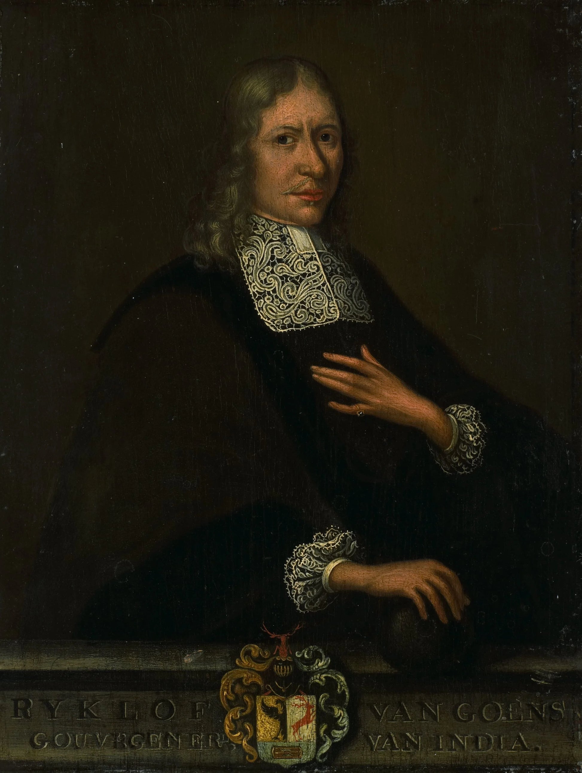 Portrait of Rycklof van Goens, Governor-General of the Dutch East India Company – kopie naar Martin Palin Vintage Portrait Art Print | Wall Art Poster