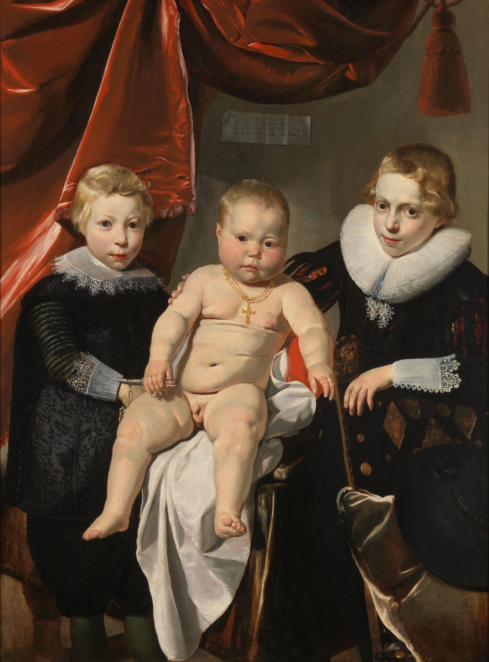 Group Portrait of Three Brothers, named Hendrick, Johannes and Simon – Thomas de Keyser Vintage Portrait Art Print | Wall Art Poster