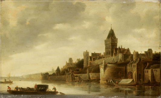 View of the Valkhof in Nijmegen – Frans de Hulst Vintage Cityscape Art Print | Wall Art Poster