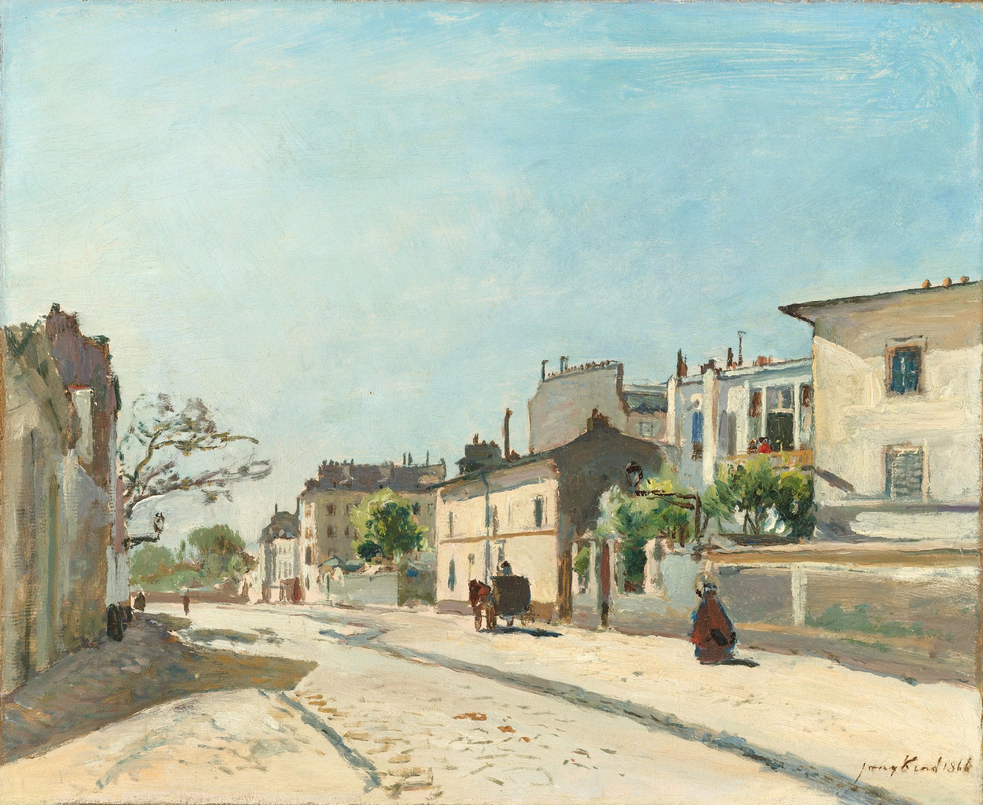 Rue Notre-Dame, Paris – Johan Barthold Jongkind (signed by artist) Vintage Harbour Scene Art Print | Wall Art Poster