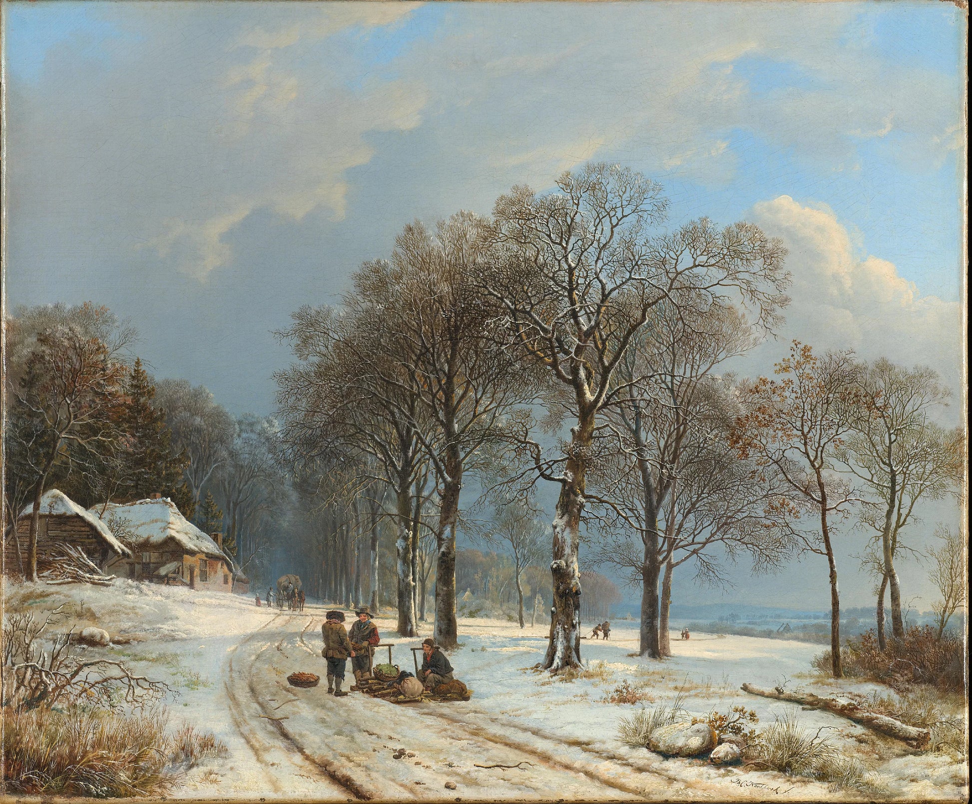 Winter landscape – Barend Cornelis Koekkoek Vintage Landscape Art Print | Wall Art Poster
