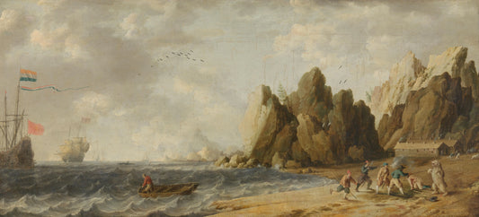 Imaginary Inlet in Southern Arctic Waters in Summer – Bonaventura Peeters (I) Vintage Marine Scene Art Print | Wall Art Poster