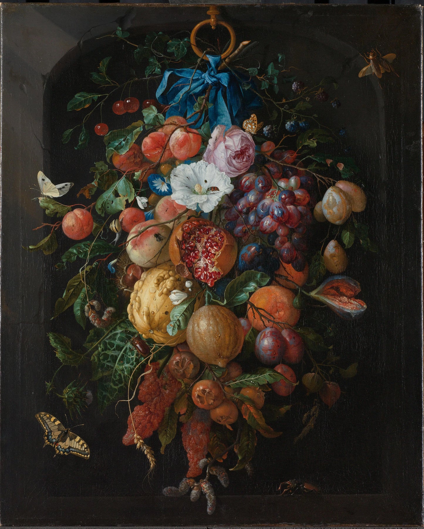 Festoon of Fruits and Flowers – Jan Davidsz. de Heem Vintage Still Life Art Print | Wall Art Poster