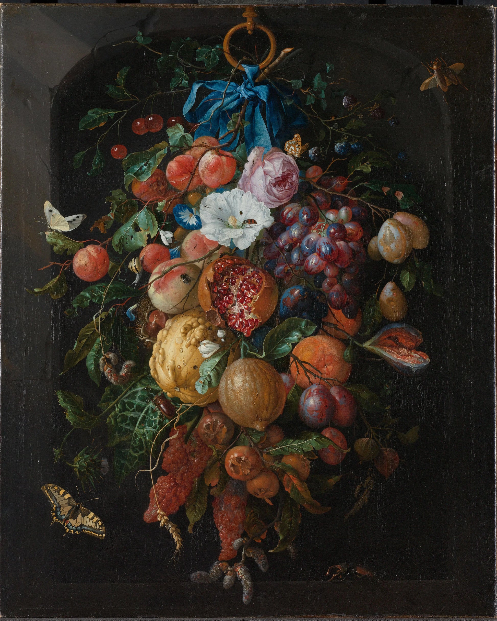 Festoon of Fruits and Flowers – Jan Davidsz. de Heem Vintage Still Life Art Print | Wall Art Poster