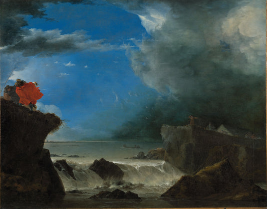 The Breach of the Saint Anthony’s Dike near Amsterdam – Jan Asselijn Vintage Art Print | Wall Art Poster