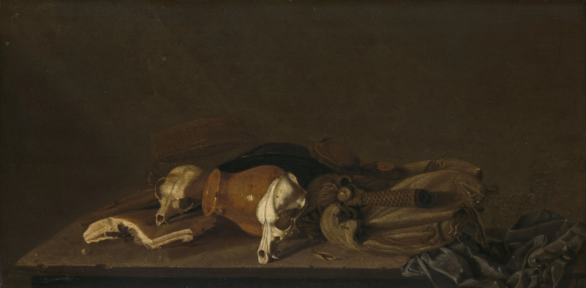 Still Life with Suckling-Pig Skulls – anonymous Vintage Still Life Art Print | Wall Art Poster