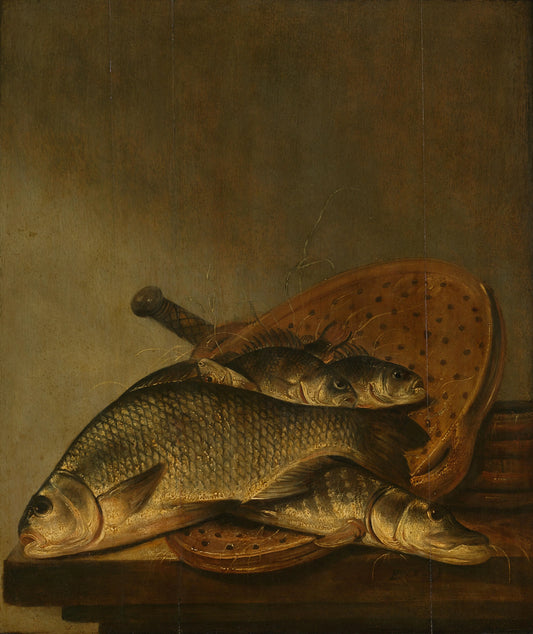 Still Life with Fish – Pieter de Putter Vintage Still Life Art Print | Wall Art Poster