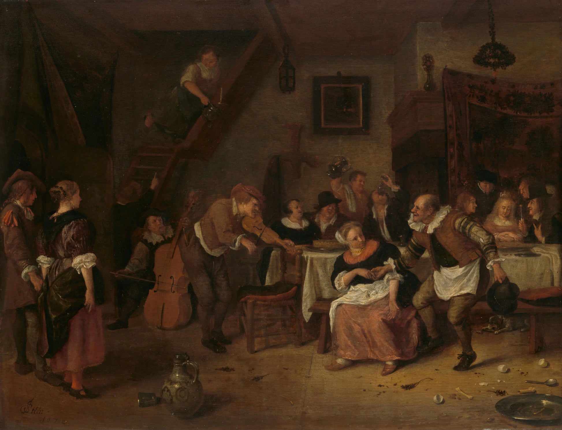 Peasant wedding – Jan Havicksz. Steen Vintage Art Print | Wall Art Poster