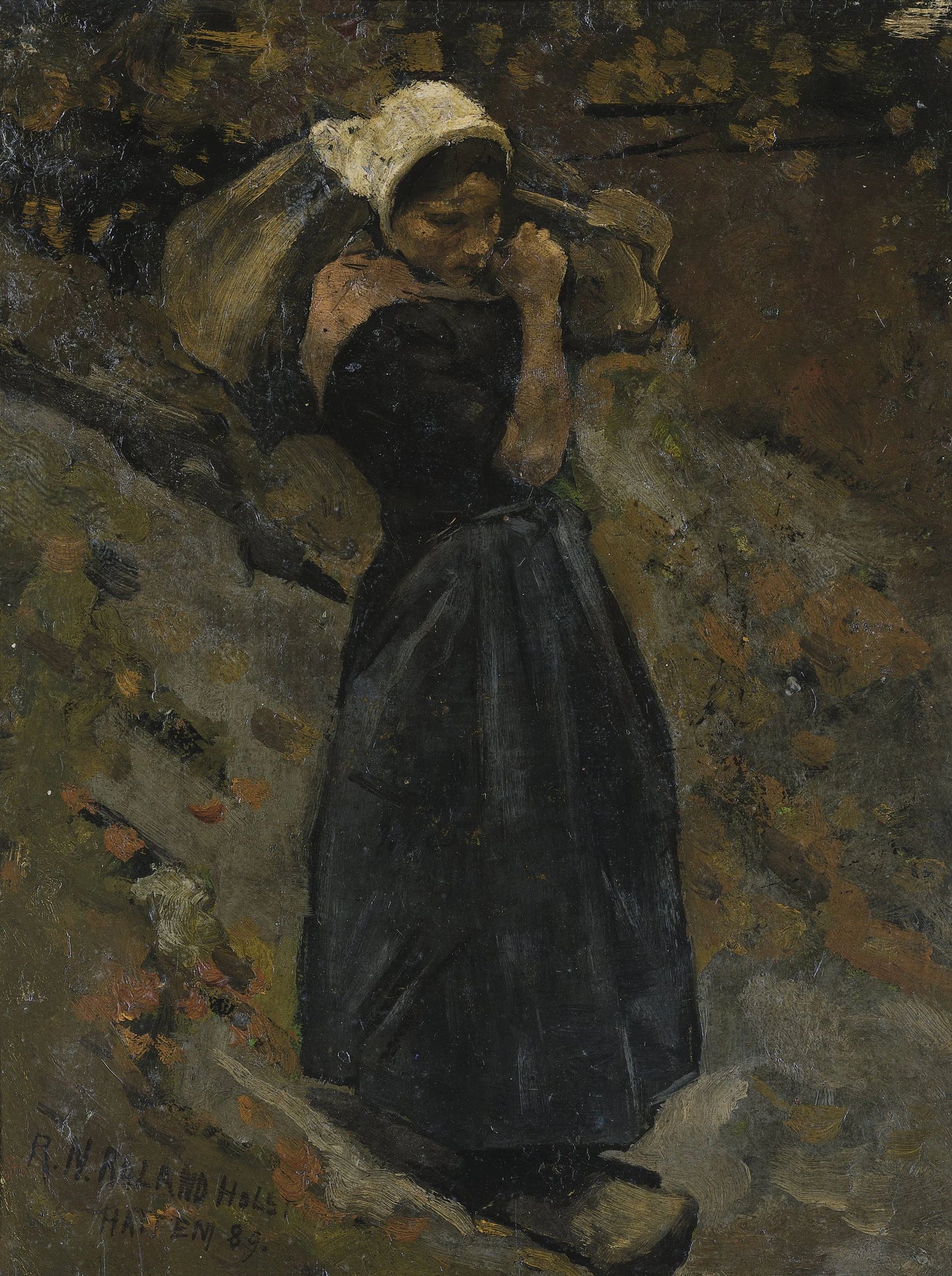A Peasant Woman carrying a Sack – Richard Nicolaüs Roland Holst Vintage Art Print | Wall Art Poster