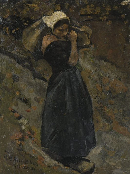 A Peasant Woman carrying a Sack – Richard Nicolaüs Roland Holst Vintage Art Print | Wall Art Poster