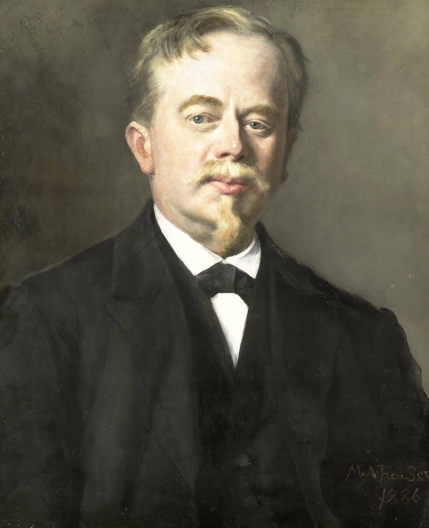 Portrait of Augustus Allebé (1838-1927) – Maria Alexandrina Reuss (prinses van Saxen Weimar Eisenbach) (mentioned on object) Vintage Self-Portrait Art Print | Wall Art Poster