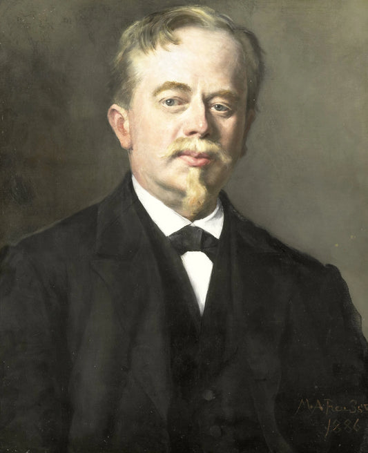 Portrait of Augustus Allebé (1838-1927) – Maria Alexandrina Reuss (prinses van Saxen Weimar Eisenbach) (mentioned on object) Vintage Self-Portrait Art Print | Wall Art Poster