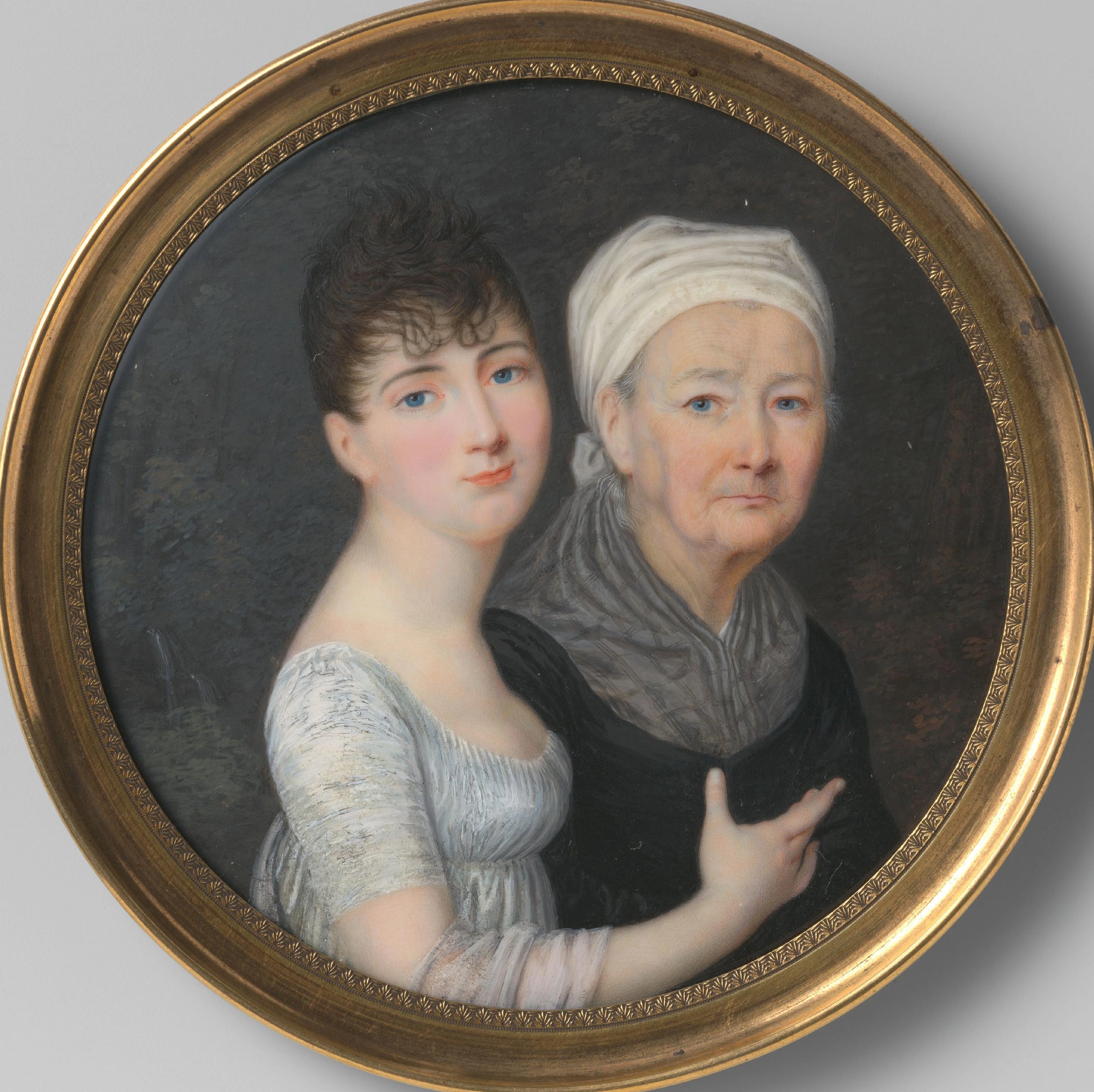 Portrait of an Old and a Young Woman – Johns Vintage Portrait Art Print | Wall Art Poster