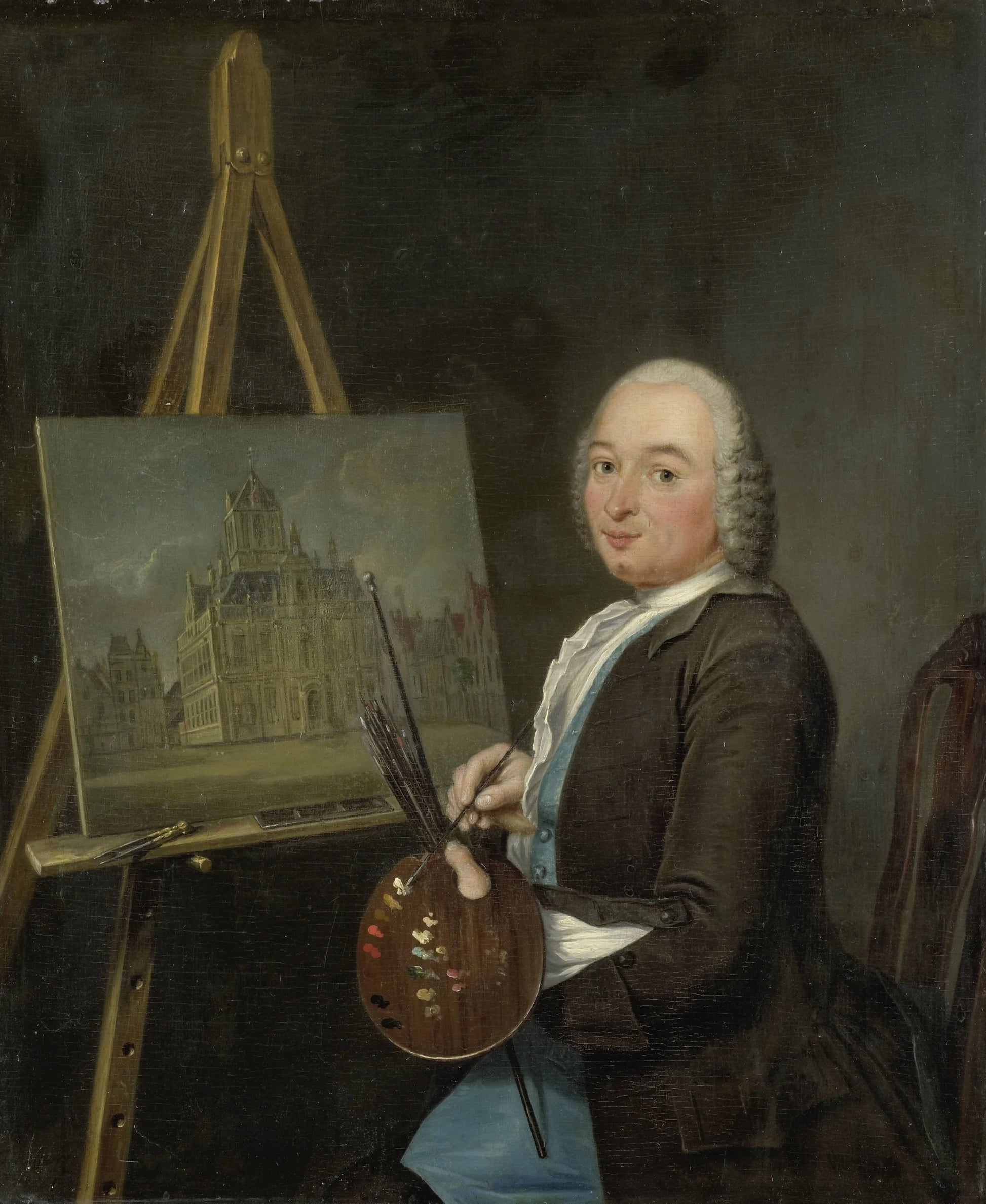 Portrait of Jan ten Compe, Painter and Art Dealer in Amsterdam – Tibout Regters Vintage Self-Portrait Art Print | Wall Art Poster