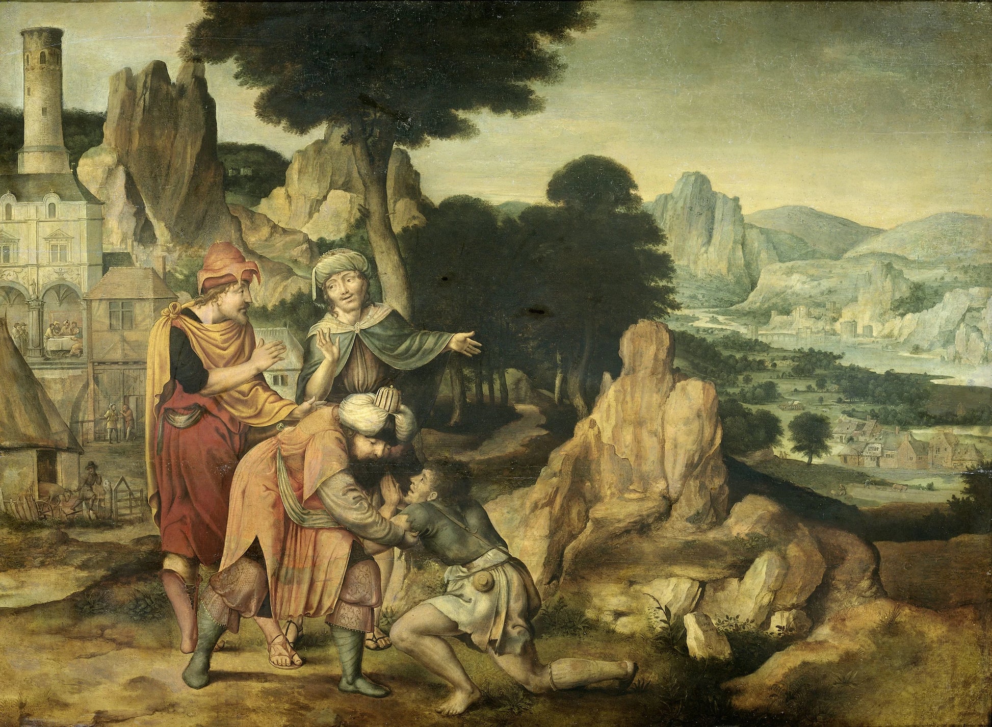 Parable of the Prodigal Son – Cornelis Massijs Vintage Art Print | Wall Art Poster