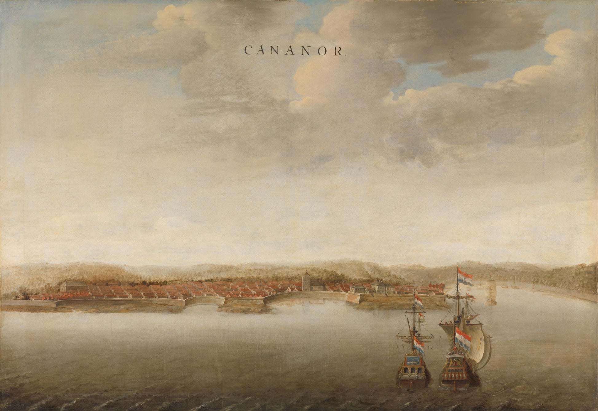Trading posts of the Dutch East India Company (VOC) – toegeschreven aan Johannes Vinckboons Vintage Nautical Scene Art Print | Wall Art Poster