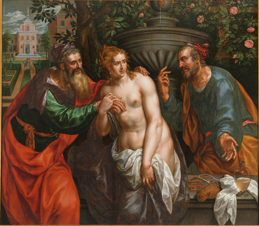 Susanna and the Elders – Hendrik de Clerck Vintage Art Print | Wall Art Poster