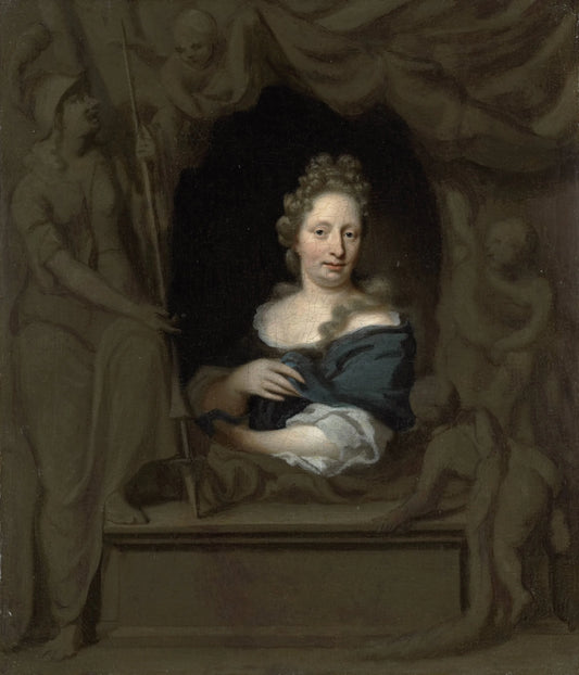 Portrait of Eva Visscher, Wife of Michiel van Musscher – Michiel van Musscher Vintage Portrait Art Print | Wall Art Poster