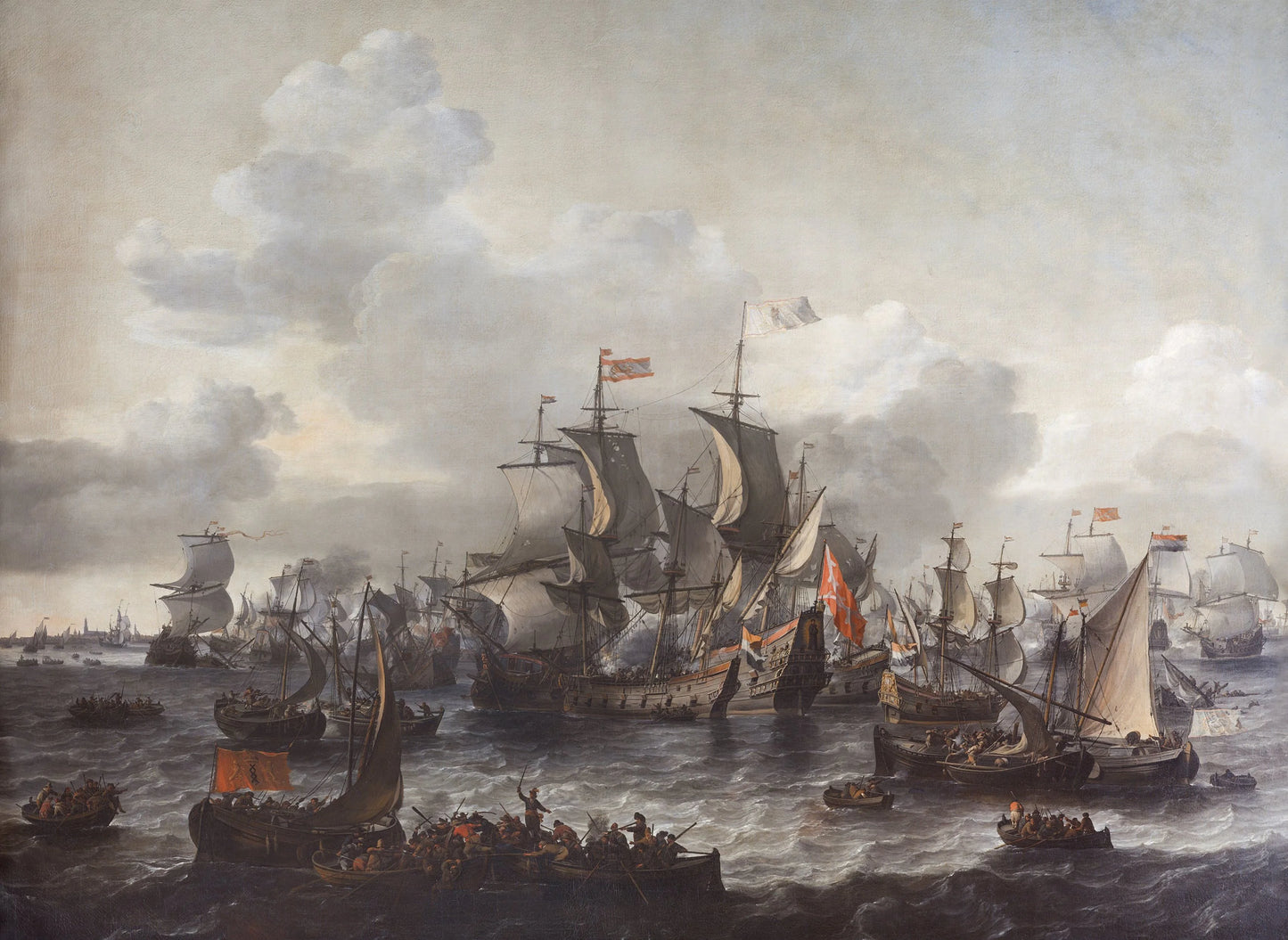 The Battle of the Zuider Zee, 1573 – Jan Theunisz. Blanckerhoff (mentioned on object) Vintage Art Print | Wall Art Poster