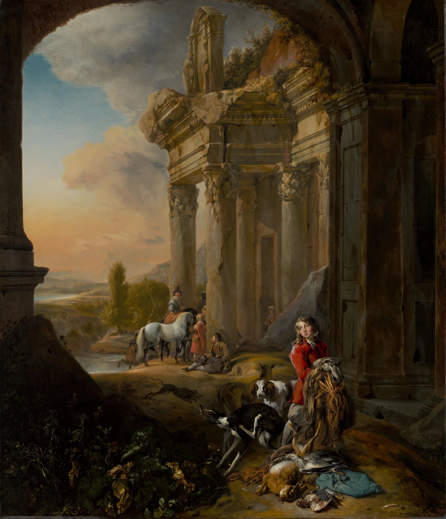 After the Hunt – Jan Baptist Weenix Vintage Landscape Art Print | Wall Art Poster