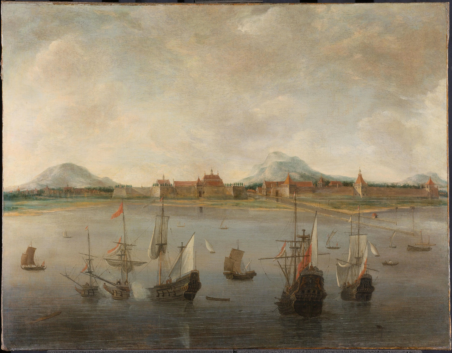 View of Batavia – Hendrick Jacobsz. Dubbels Vintage Cityscape Art Print | Wall Art Poster