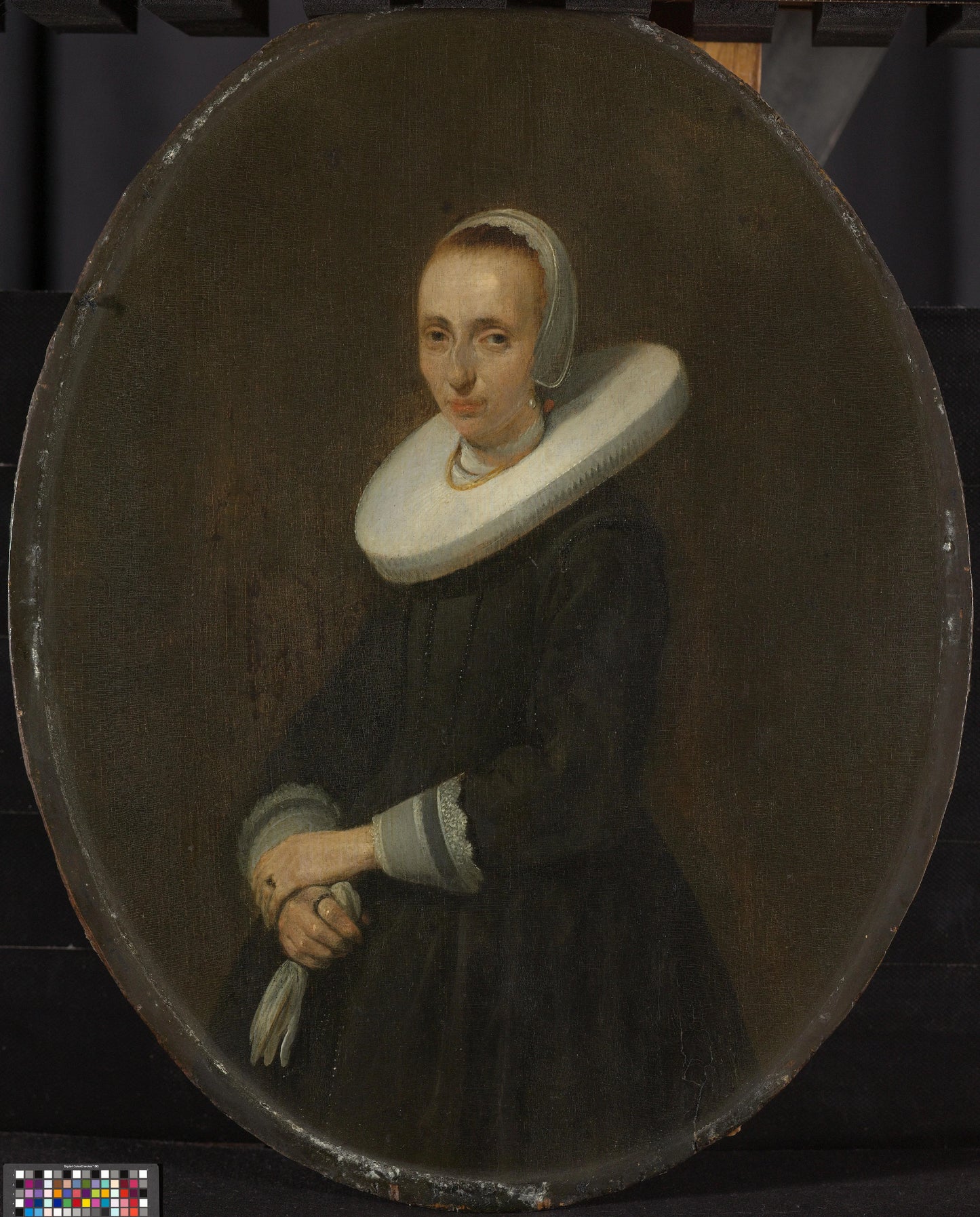 Johanna Bardoel (d after 1667). Wife of Gerard van der Schalcke – Gerard ter Borch (II) Vintage Art Print | Wall Art Poster