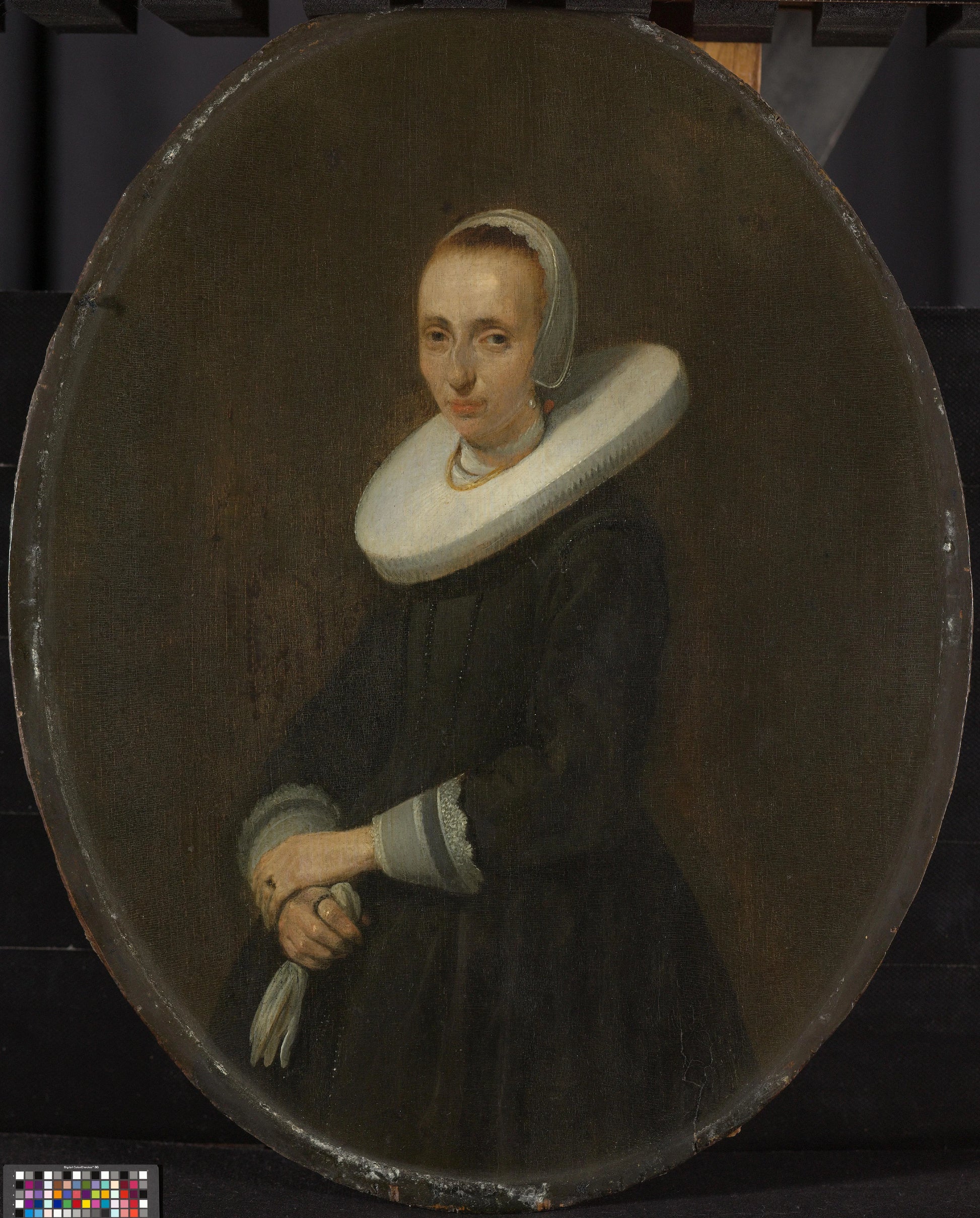 Johanna Bardoel (d after 1667). Wife of Gerard van der Schalcke – Gerard ter Borch (II) Vintage Art Print | Wall Art Poster