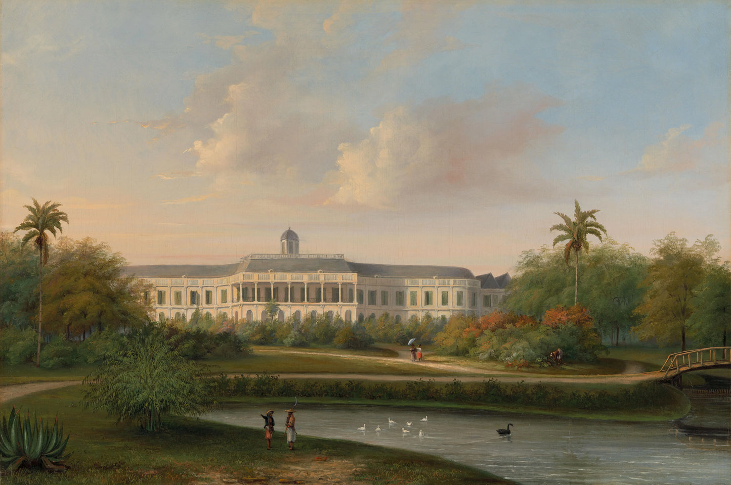 Rear View of Buitenzorg Palace before the Earthquake of 10 October 1834 – Willem Troost (II) Vintage Art Print | Wall Art Poster