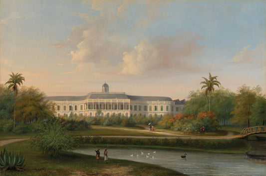 Rear View of Buitenzorg Palace before the Earthquake of 10 October 1834 – Willem Troost (II) Vintage Art Print | Wall Art Poster
