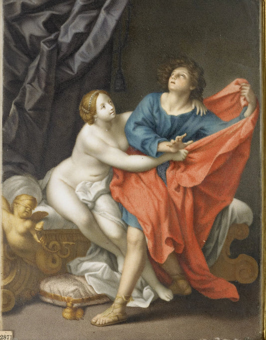 Jozef en de vrouw van Potifar – Felice Ramelli Vintage Art Print | Wall Art Poster