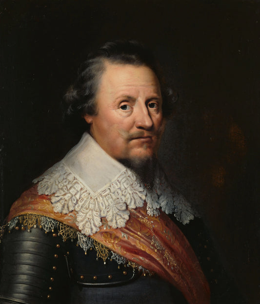 Portrait of Ernst Casimir I (1573-1632), Count of Nassau-Dietz – Wybrand de Geest (signed by artist) Vintage Portrait Art Print | Wall Art Poster