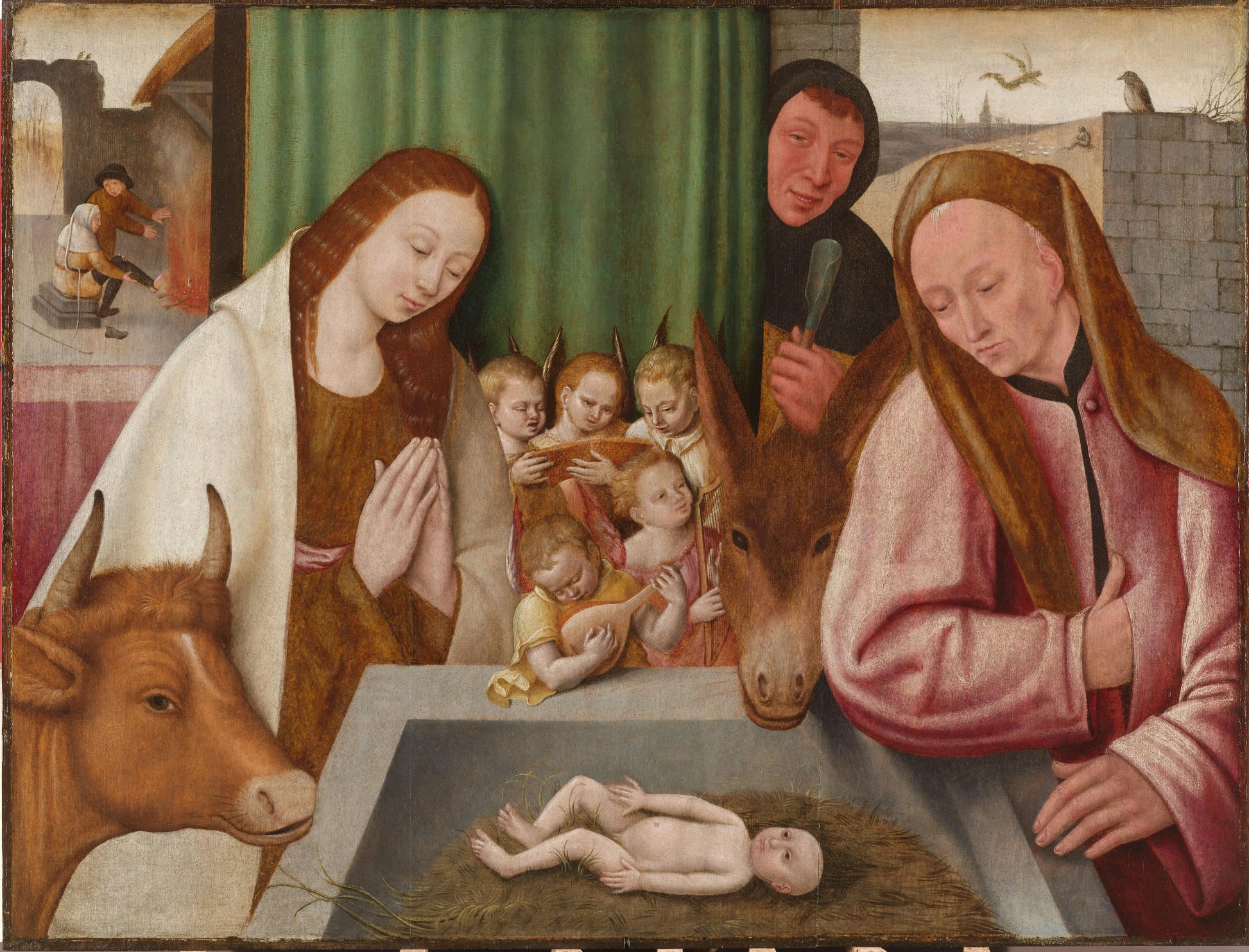 The Adoration of the Child – manner of Jheronimus Bosch Vintage Art Print | Wall Art Poster