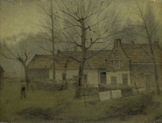 Houses in a Village – Eduard Karsen Vintage Cityscape Art Print | Wall Art Poster