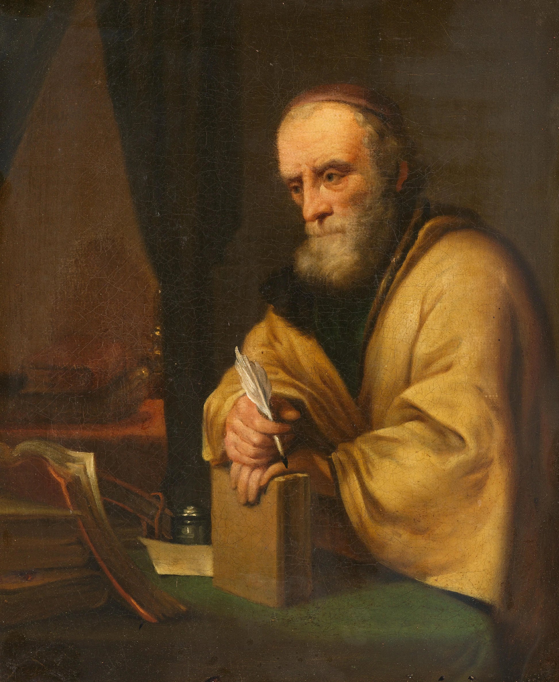 An old scholar – copy after Gottfried Kneller Vintage Art Print | Wall Art Poster