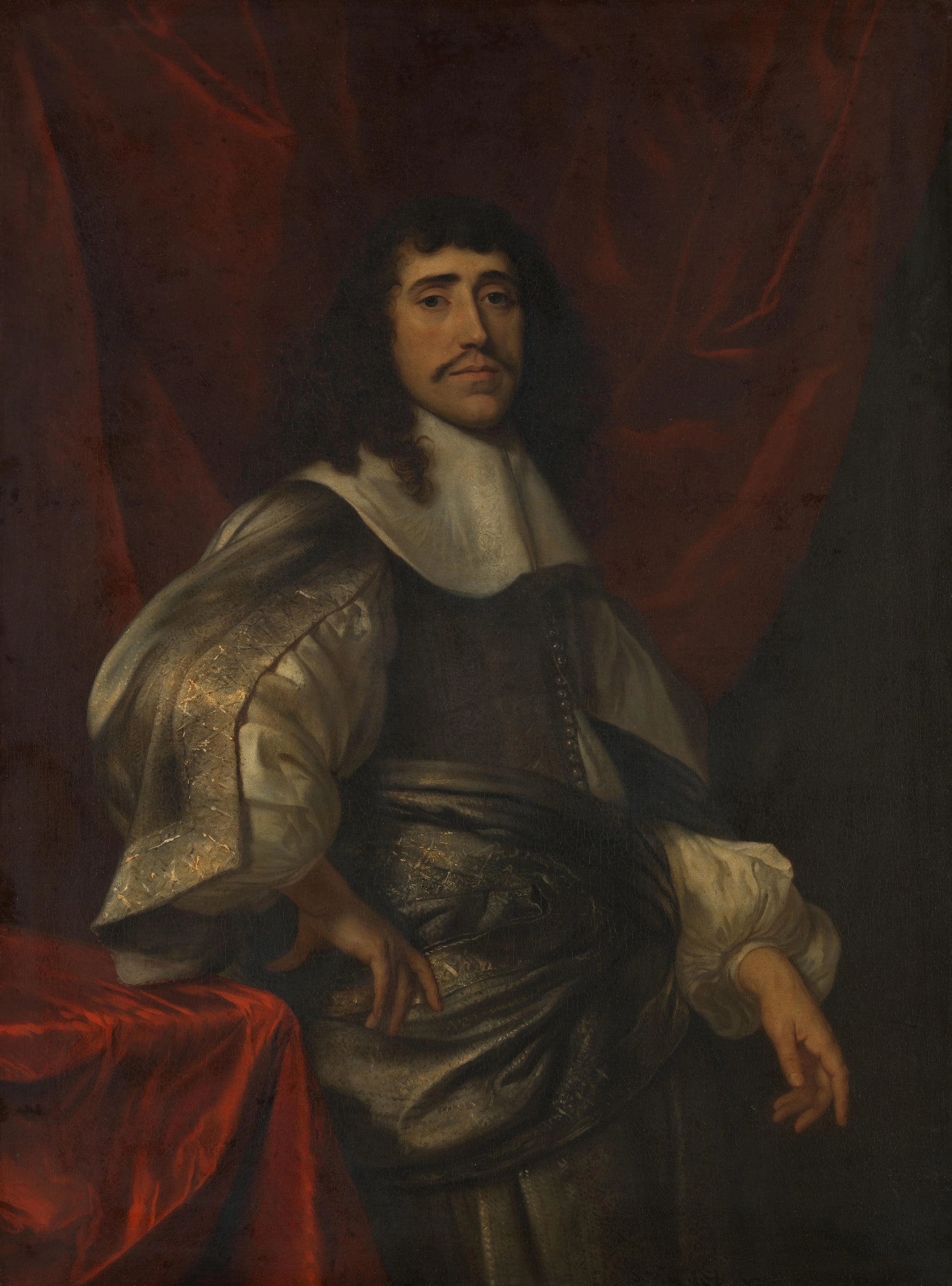 Portrait of a Man, probably Christoffel van Gangelt (?-1688/91) – toegeschreven aan Jacob van Loo Vintage Portrait Art Print | Wall Art Poster