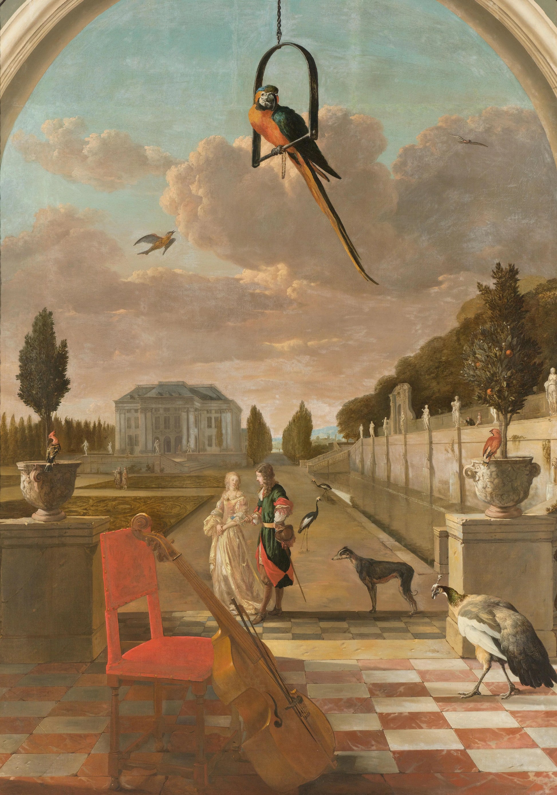 Park with Country House – Jan Weenix Vintage Garden Scene Art Print | Wall Art Poster