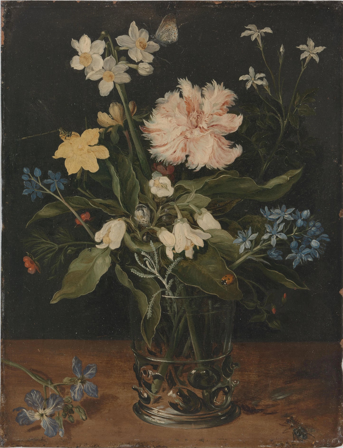 Still Life with Flowers in a Glass – Jan Brueghel (I) Vintage Still Life Art Print | Wall Art Poster