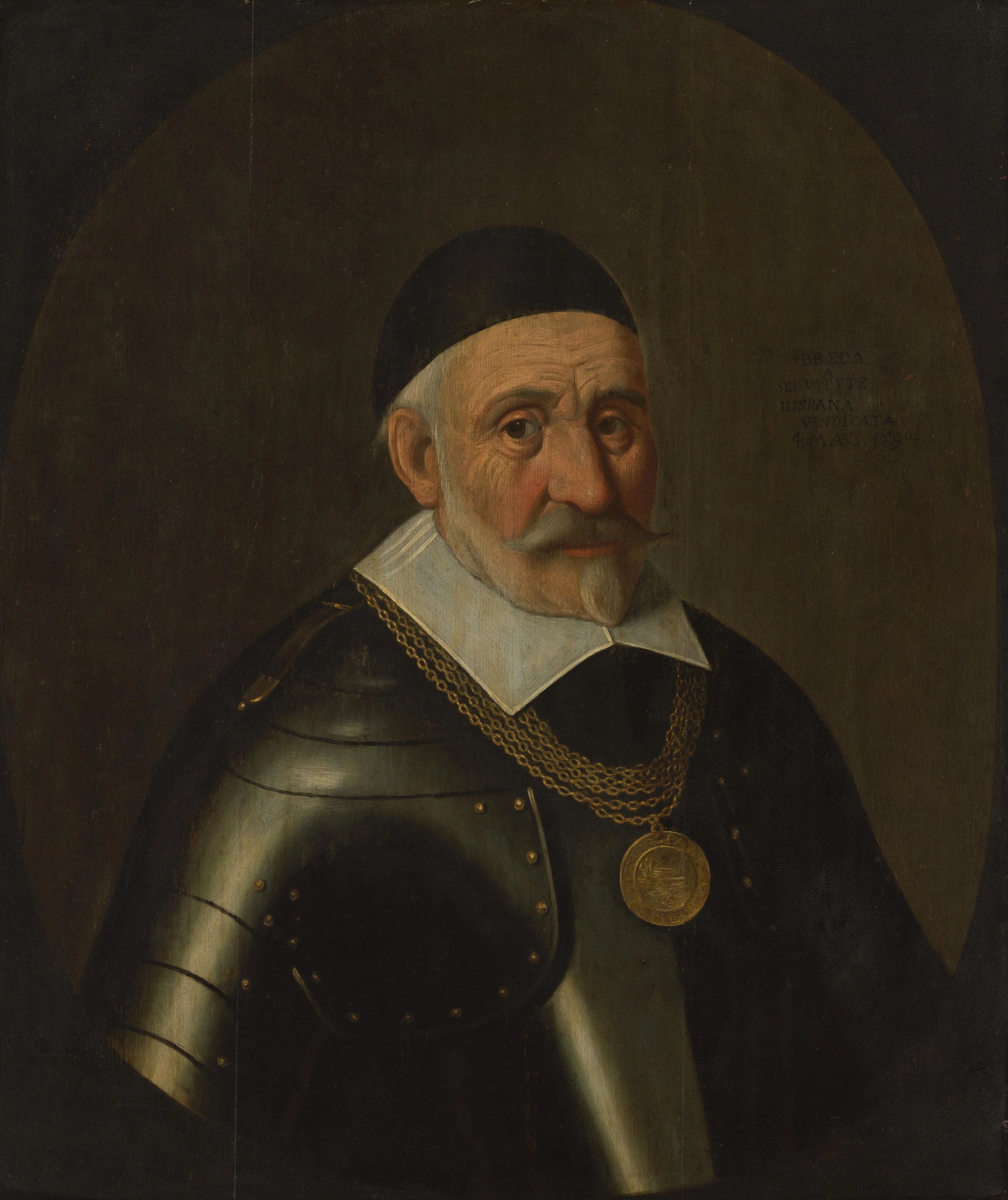 Portrait of Captain Charles de Heraugières, Commander of Breda – anoniem Vintage Portrait Art Print | Wall Art Poster