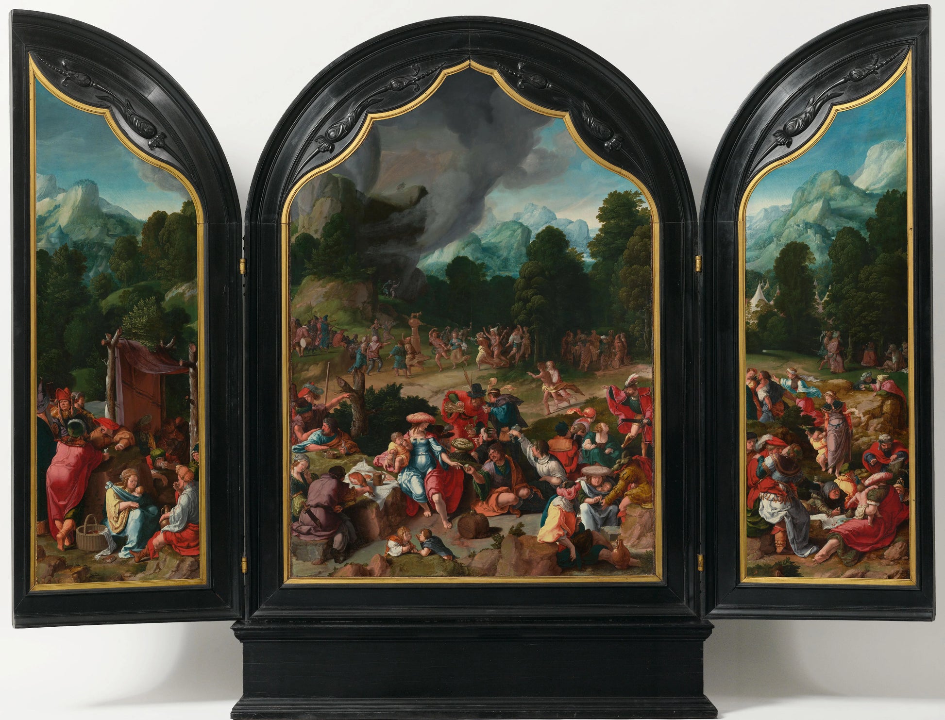Worship of the Golden Calf – Lucas van Leyden Vintage Landscape Art Print | Wall Art Poster
