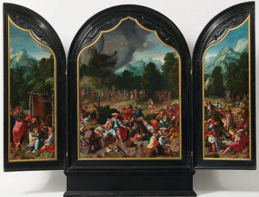 Worship of the Golden Calf – Lucas van Leyden Vintage Landscape Art Print | Wall Art Poster