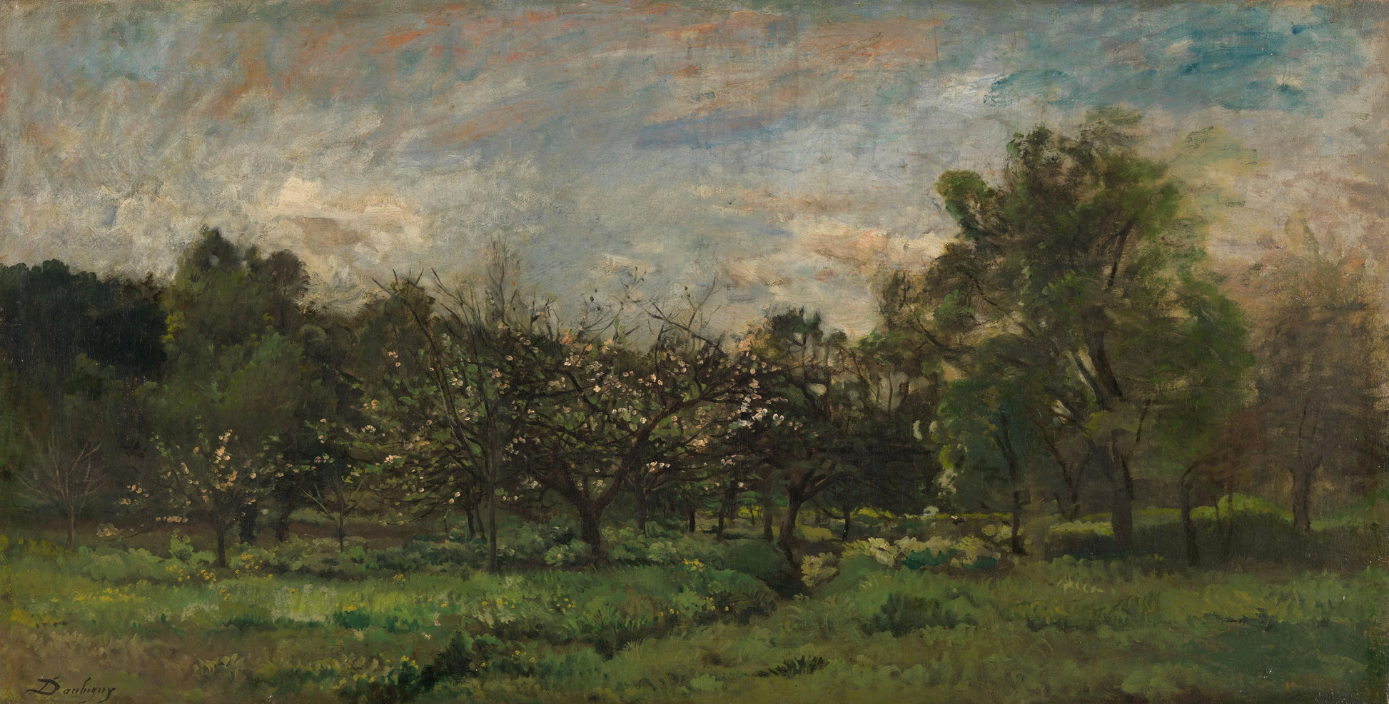 Orchard – Charles-François Daubigny Vintage Landscape Art Print | Wall Art Poster