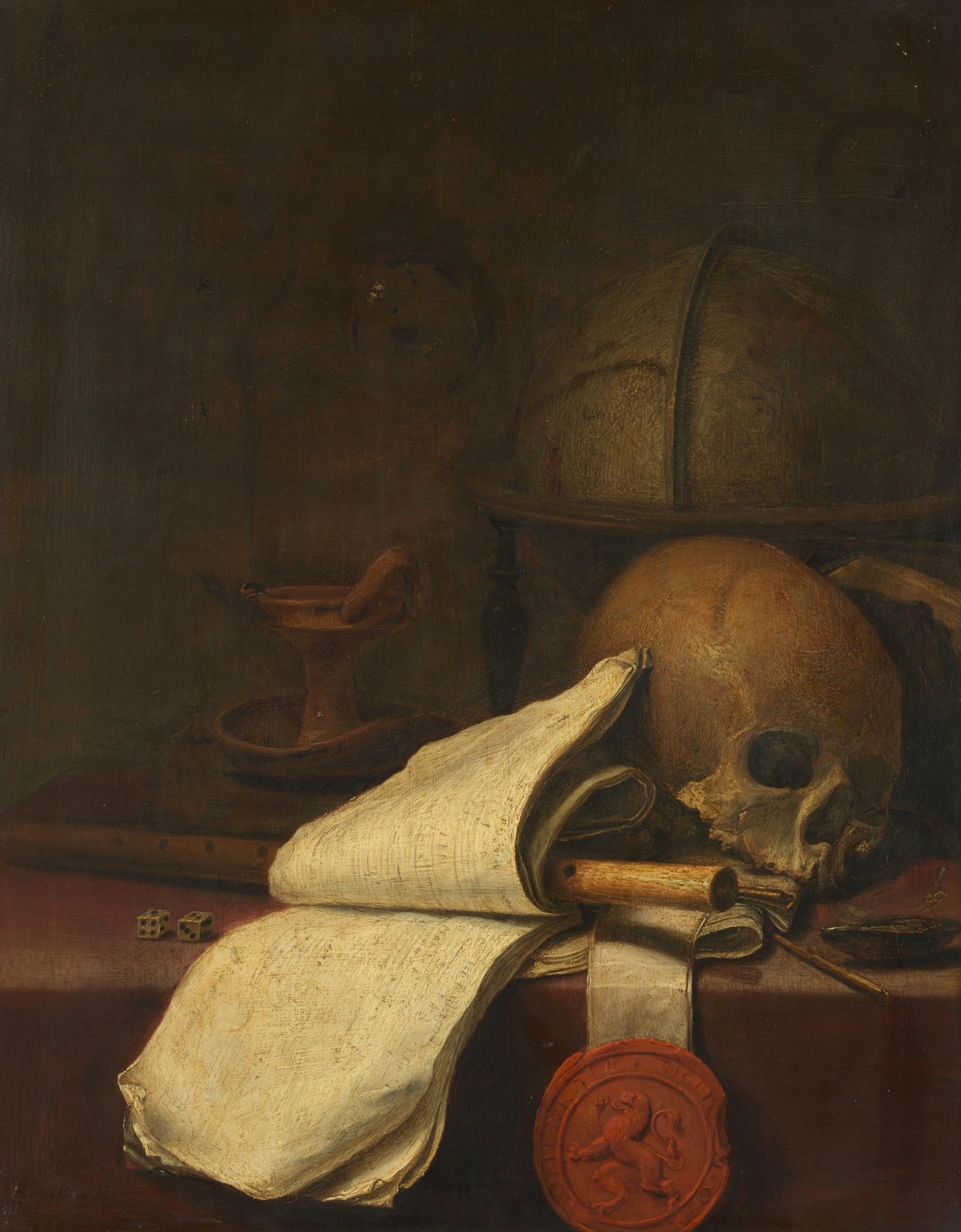 Vanitas Still Life – Pieter Symonsz Potter (signed by artist) Vintage Still Life Art Print | Wall Art Poster