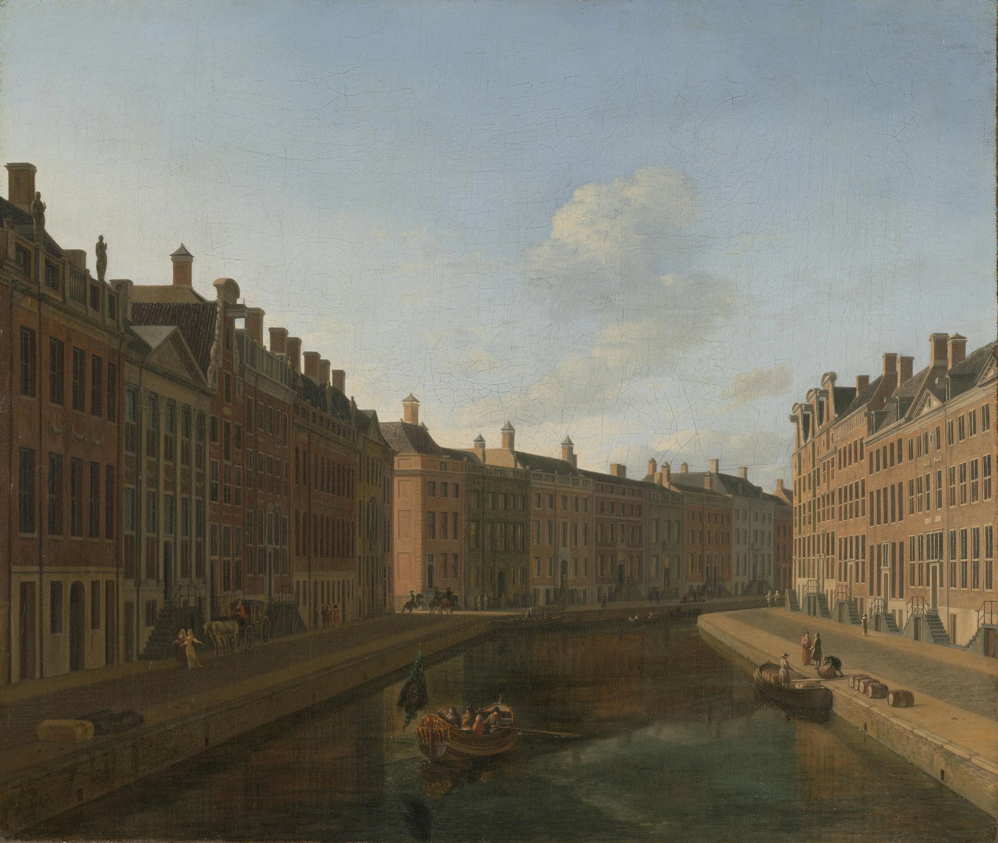 The Bend in the Herengracht, Amsterdam – Gerrit Berckheyde Vintage Cityscape Art Print | Wall Art Poster