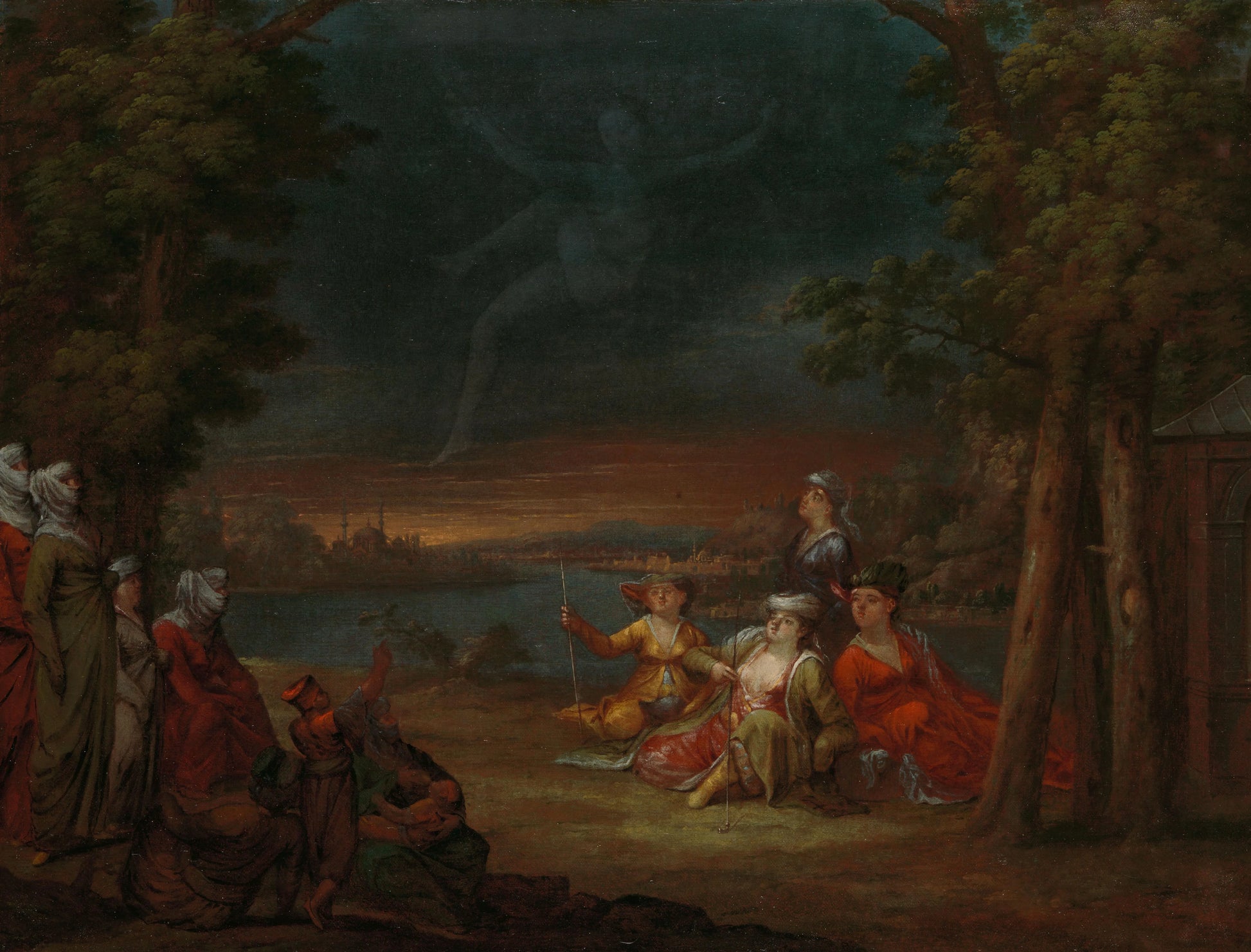Turkish Women in the Countryside near Istanbul – Jean Baptiste Vanmour Vintage Art Print | Wall Art Poster