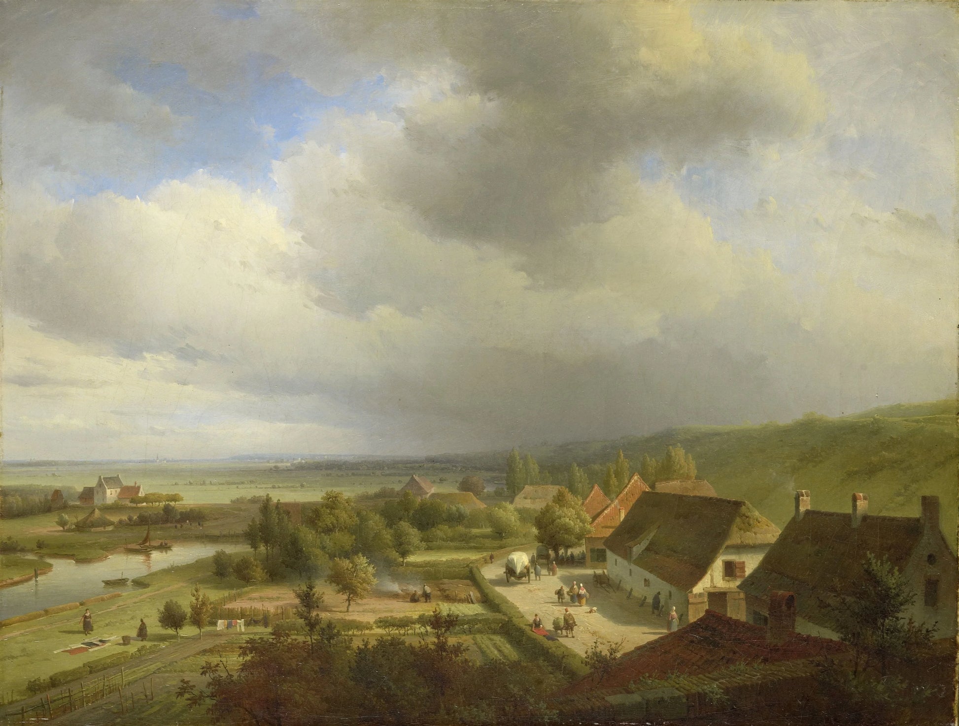 Hilly Landscape near Wageningen – Abraham Johannes Couwenberg Vintage Landscape Art Print | Wall Art Poster