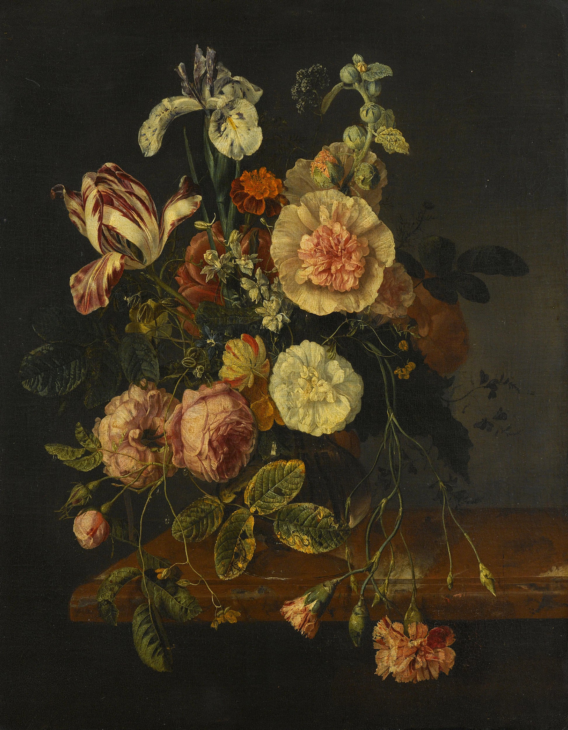 Still Life with Flowers – toegeschreven aan Jacob van Walscapelle Vintage Still Life Art Print | Wall Art Poster