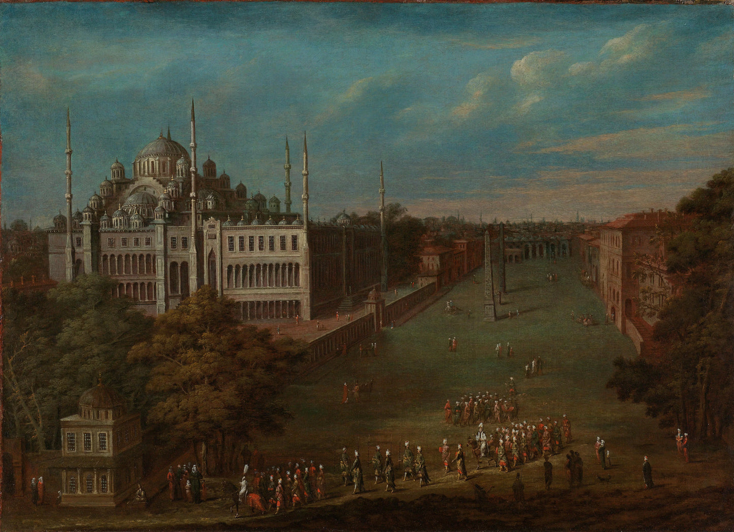 The Grand Vizier Crossing the Atmeydanı (Horse Square) – Jean Baptiste Vanmour Vintage Art Print | Wall Art Poster