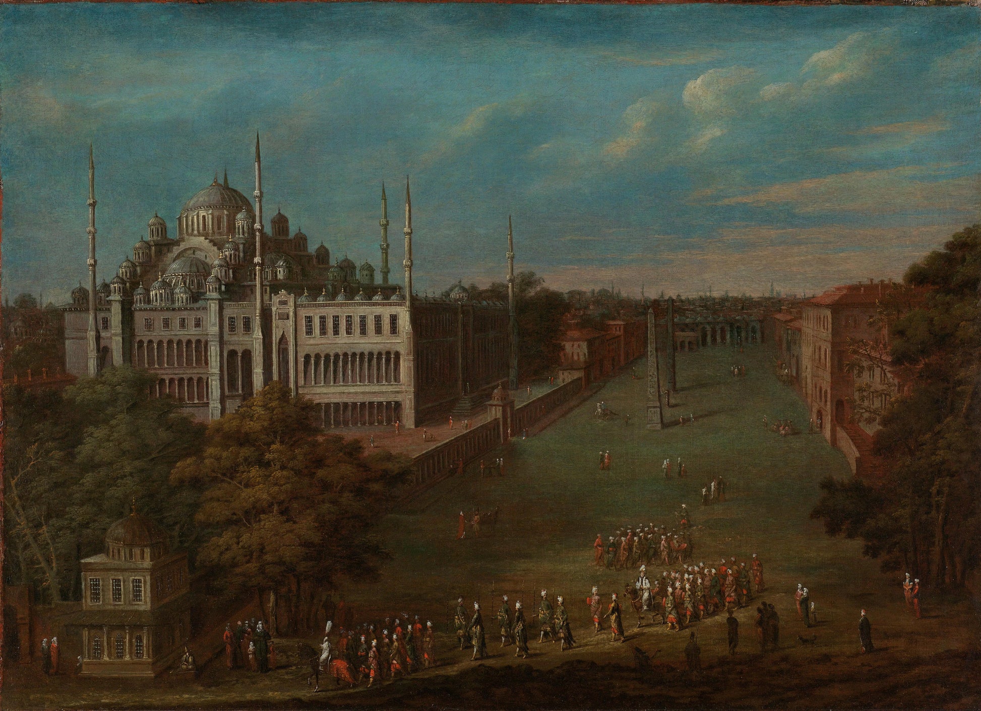 The Grand Vizier Crossing the Atmeydanı (Horse Square) – Jean Baptiste Vanmour Vintage Art Print | Wall Art Poster